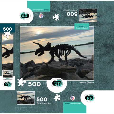 Landscape Photography: Jurassic Horizon Dinosaur 500 Jigsaw Puzzle box 3D Modell