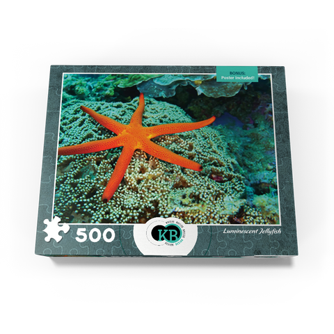 Sea Life Photography: Luminescent Ocean Starfish 500 Jigsaw Puzzle box view3