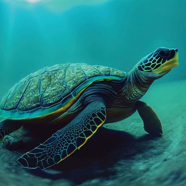 Sea Life Photography: Sea Turtle Serenity 1000 Jigsaw Puzzle 3D Modell