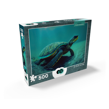 Sea Life Photography: Sea Turtle Serenity 500 Jigsaw Puzzle box view2