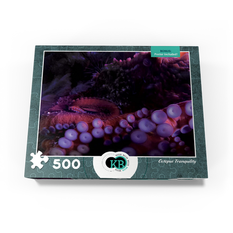 Sea Life Photography: Octopus Tranquility 500 Jigsaw Puzzle box view3