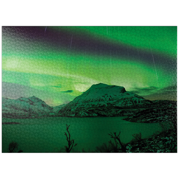 puzzleplate Nature Photography: Northern Lights Arctic Light Showers 1000 Jigsaw Puzzle