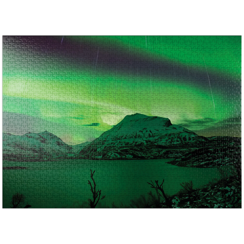 puzzleplate Nature Photography: Northern Lights Arctic Light Showers 1000 Jigsaw Puzzle