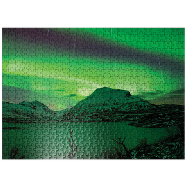 puzzleplate Nature Photography: Northern Lights Arctic Light Showers 500 Jigsaw Puzzle