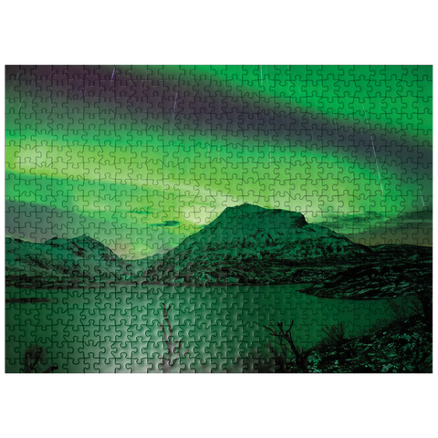 puzzleplate Nature Photography: Northern Lights Arctic Light Showers 500 Jigsaw Puzzle