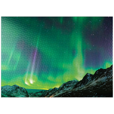 puzzleplate Nature Photography: Glacial Northern Lights 1000 Jigsaw Puzzle