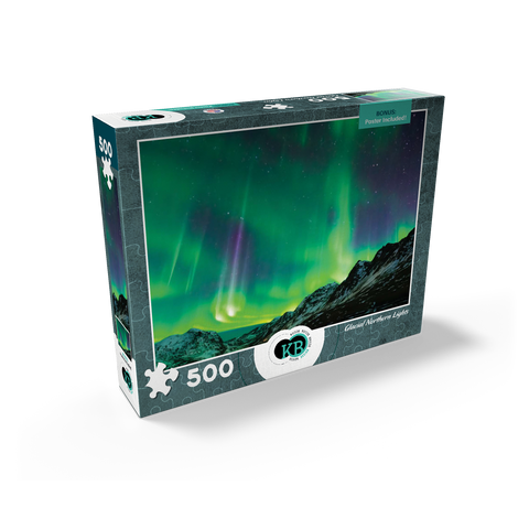 Nature Photography: Glacial Northern Lights 500 Jigsaw Puzzle box view2