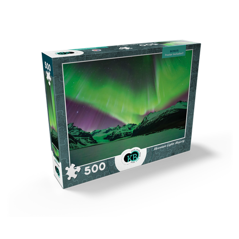 Nature Photography: Northern Lights Mountain Lights Majesty 500 Jigsaw Puzzle box view2