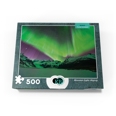 Nature Photography: Northern Lights Mountain Lights Majesty 500 Jigsaw Puzzle box view3