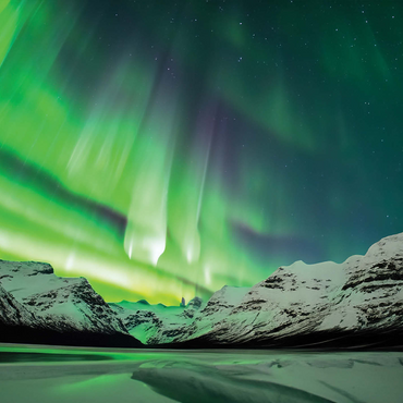 Nature Photography: Northern Lights Psychedelic Tundra 1000 Jigsaw Puzzle 3D Modell