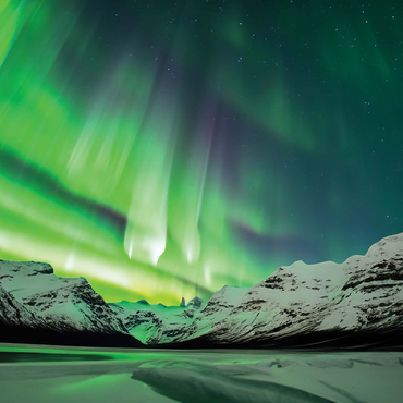 Nature Photography: Northern Lights Psychedelic Tundra 500 Jigsaw Puzzle 3D Modell