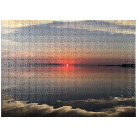 puzzleplate Nature Photography: Sunset Reflections 1000 Jigsaw Puzzle