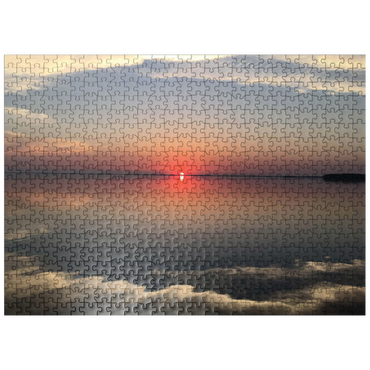 puzzleplate Nature Photography: Sunset Reflections 500 Jigsaw Puzzle