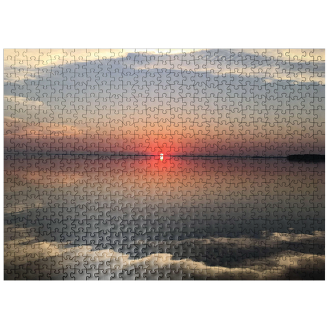 puzzleplate Nature Photography: Sunset Reflections 500 Jigsaw Puzzle