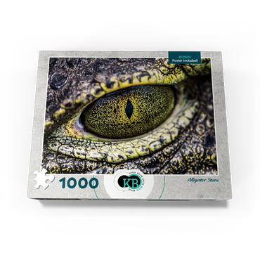 Macro Photography: Alligator Stare Reptile Eye 1000 Jigsaw Puzzle box view3