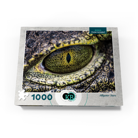 Macro Photography: Alligator Stare Reptile Eye 1000 Jigsaw Puzzle box view3