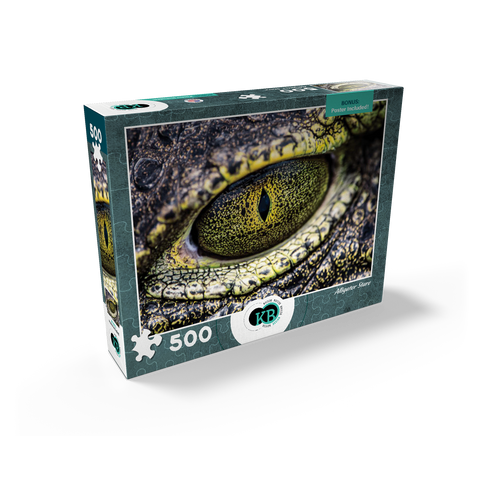 Macro Photography: Alligator Stare Reptile Eye 500 Jigsaw Puzzle box view2