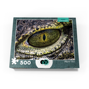 Macro Photography: Alligator Stare Reptile Eye 500 Jigsaw Puzzle box view3