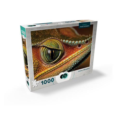 Macro Photography: Curious Chameleon Reptile Eye 1000 Jigsaw Puzzle box view2