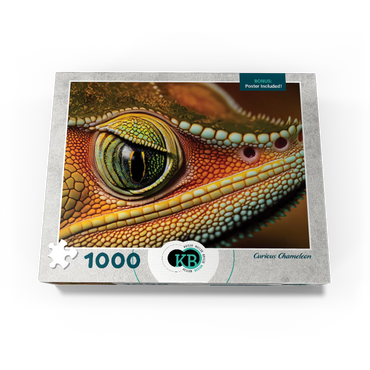 Macro Photography: Curious Chameleon Reptile Eye 1000 Jigsaw Puzzle box view3