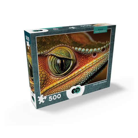 Macro Photography: Curious Chameleon Reptile Eye 500 Jigsaw Puzzle box view2