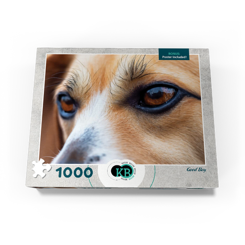 Macro Photography: Good Boy Dog Eye 1000 Jigsaw Puzzle box view3