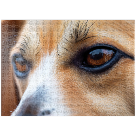 puzzleplate Macro Photography: Good Boy Dog Eye 1000 Jigsaw Puzzle