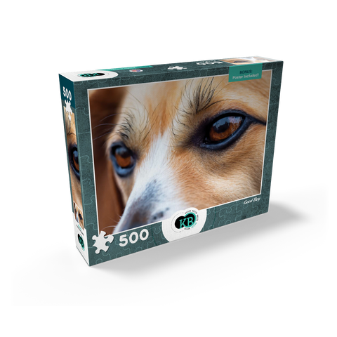 Macro Photography: Good Boy Dog Eye 500 Jigsaw Puzzle box view2