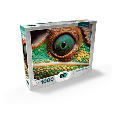 Macro Photography: Inquisitive Chameleon Reptile Eye 1000 Jigsaw Puzzle box view2