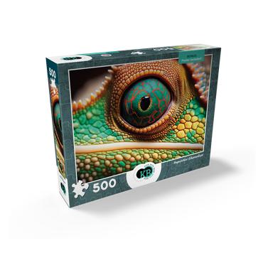 Macro Photography: Inquisitive Chameleon Reptile Eye 500 Jigsaw Puzzle box view2