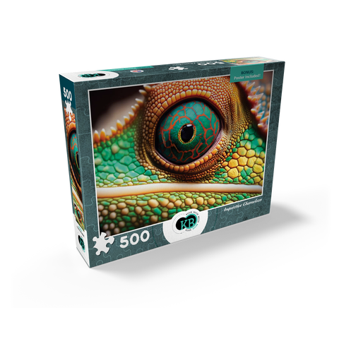 Macro Photography: Inquisitive Chameleon Reptile Eye 500 Jigsaw Puzzle box view2