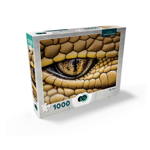 Macro Photography: Sly Stare Snake Reptile Eye 1000 Jigsaw Puzzle box view2