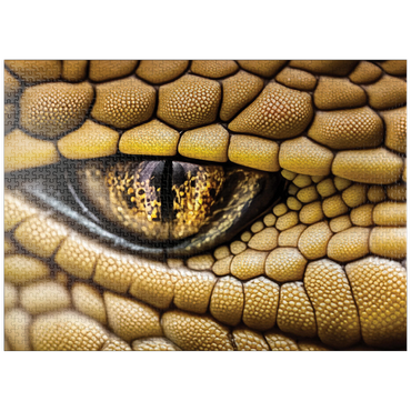 puzzleplate Macro Photography: Sly Stare Snake Reptile Eye 1000 Jigsaw Puzzle