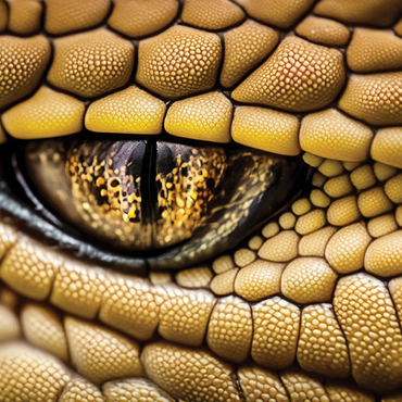 Macro Photography: Sly Stare Snake Reptile Eye 1000 Jigsaw Puzzle 3D Modell