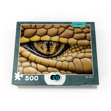 Macro Photography: Sly Stare Snake Reptile Eye 500 Jigsaw Puzzle box view3