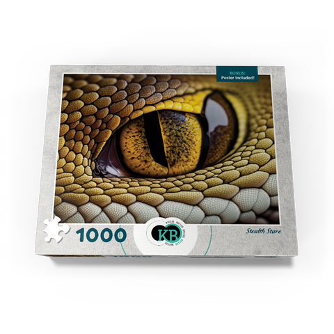 Macro Photography: Stealth Stare Snake Reptile Eye 1000 Jigsaw Puzzle box view3