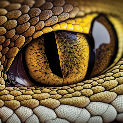 Macro Photography: Stealth Stare Snake Reptile Eye 1000 Jigsaw Puzzle 3D Modell