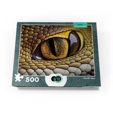 Macro Photography: Stealth Stare Snake Reptile Eye 500 Jigsaw Puzzle box view3