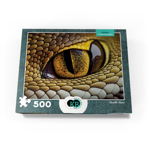 Macro Photography: Stealth Stare Snake Reptile Eye 500 Jigsaw Puzzle box view3