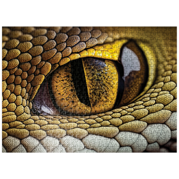 puzzleplate Macro Photography: Stealth Stare Snake Reptile Eye 500 Jigsaw Puzzle