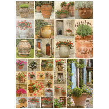 puzzleplate Piatnik: Flower pots 1000 Jigsaw Puzzle