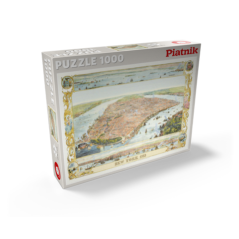 Piatnik: City map of New York, 1853 1000 Jigsaw Puzzle box view2