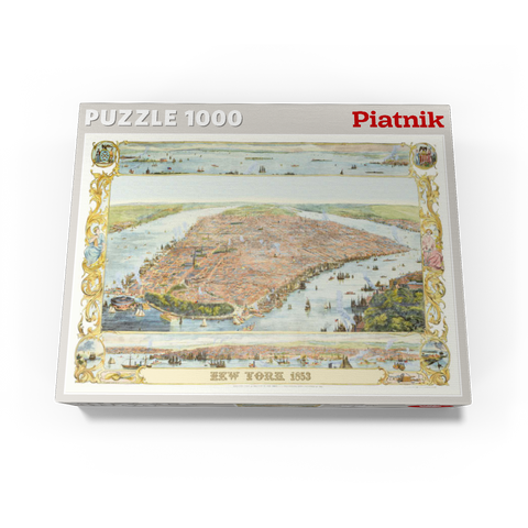 Piatnik: City map of New York, 1853 1000 Jigsaw Puzzle box view3