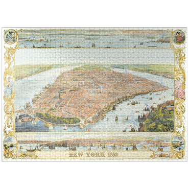 puzzleplate Piatnik: City map of New York, 1853 1000 Jigsaw Puzzle