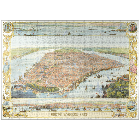 puzzleplate Piatnik: City map of New York, 1853 1000 Jigsaw Puzzle