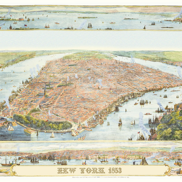 Piatnik: City map of New York, 1853 1000 Jigsaw Puzzle 3D Modell