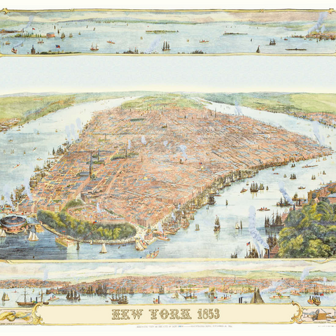 Piatnik: City map of New York, 1853 100 Jigsaw Puzzle 3D Modell