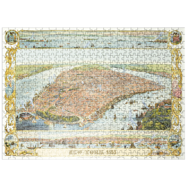 puzzleplate Piatnik: City map of New York, 1853 500 Jigsaw Puzzle