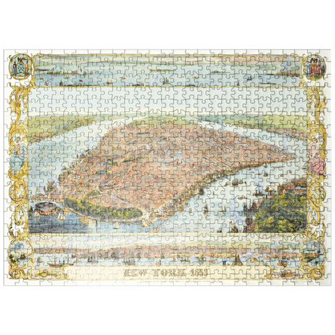 puzzleplate Piatnik: City map of New York, 1853 500 Jigsaw Puzzle