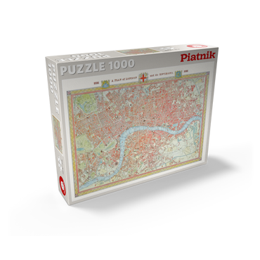 Piatnik: City map of London, 1831 1000 Jigsaw Puzzle box view2